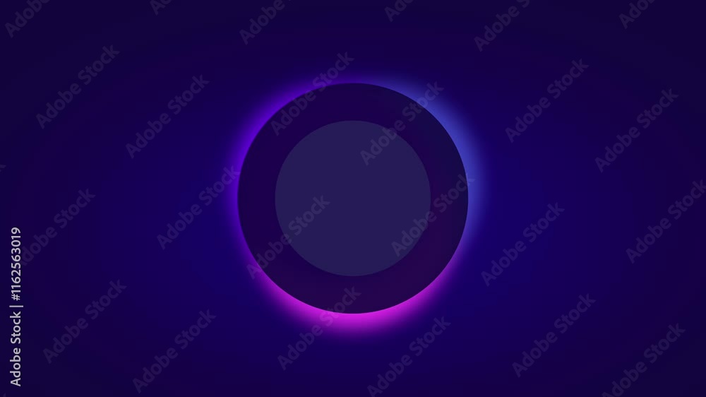 Aufkleber animation of mesmerizing circular design radiates a soft gradient of blue and purple hues, creating 