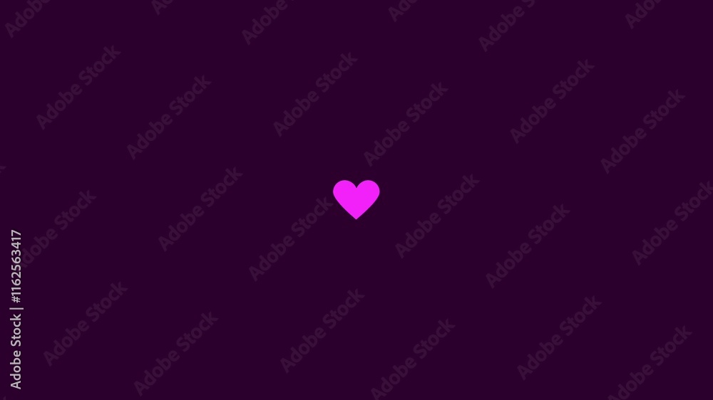 Poster animation of collection of overlapping hearts in varying shades of pink creates a warm and affection