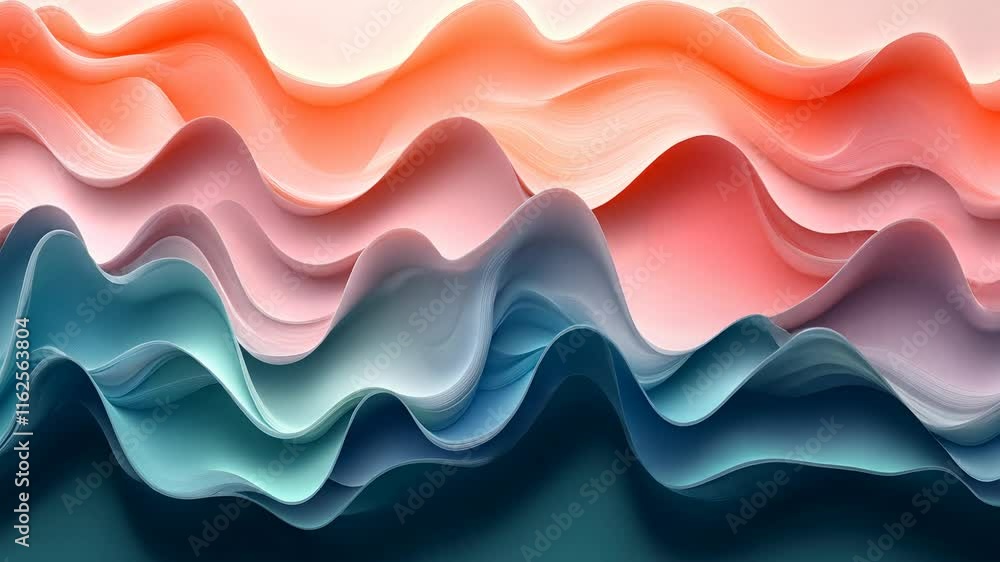 Aufkleber abstract colorful wave patterns with fluid