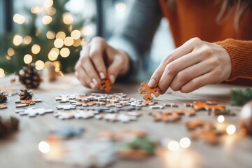 A table covered with puzzles, riddles, and pattern recognition games, symbolizing diverse cognitive challenges