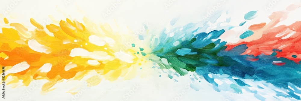 Poster vibrant explosion of colors blending in a harmonious dance of creativity and expression