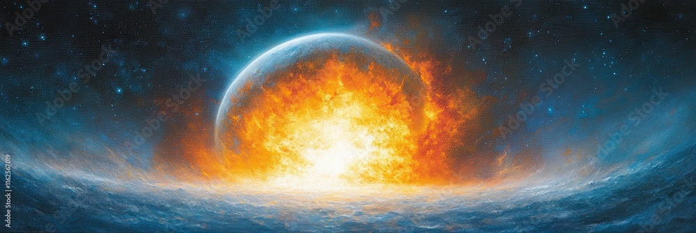 Poster When the Universe Ignited in a Cosmic Explosion Like Never Before in the Depths of Space