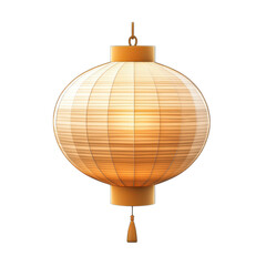 Obraz premium A round paper lantern with a warm glow, showcasing an elegant design and traditional craftsmanship.