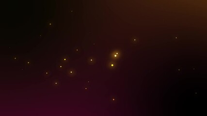 Golden shiny particles overlay with glittering gold dust moving outward on a black screen.