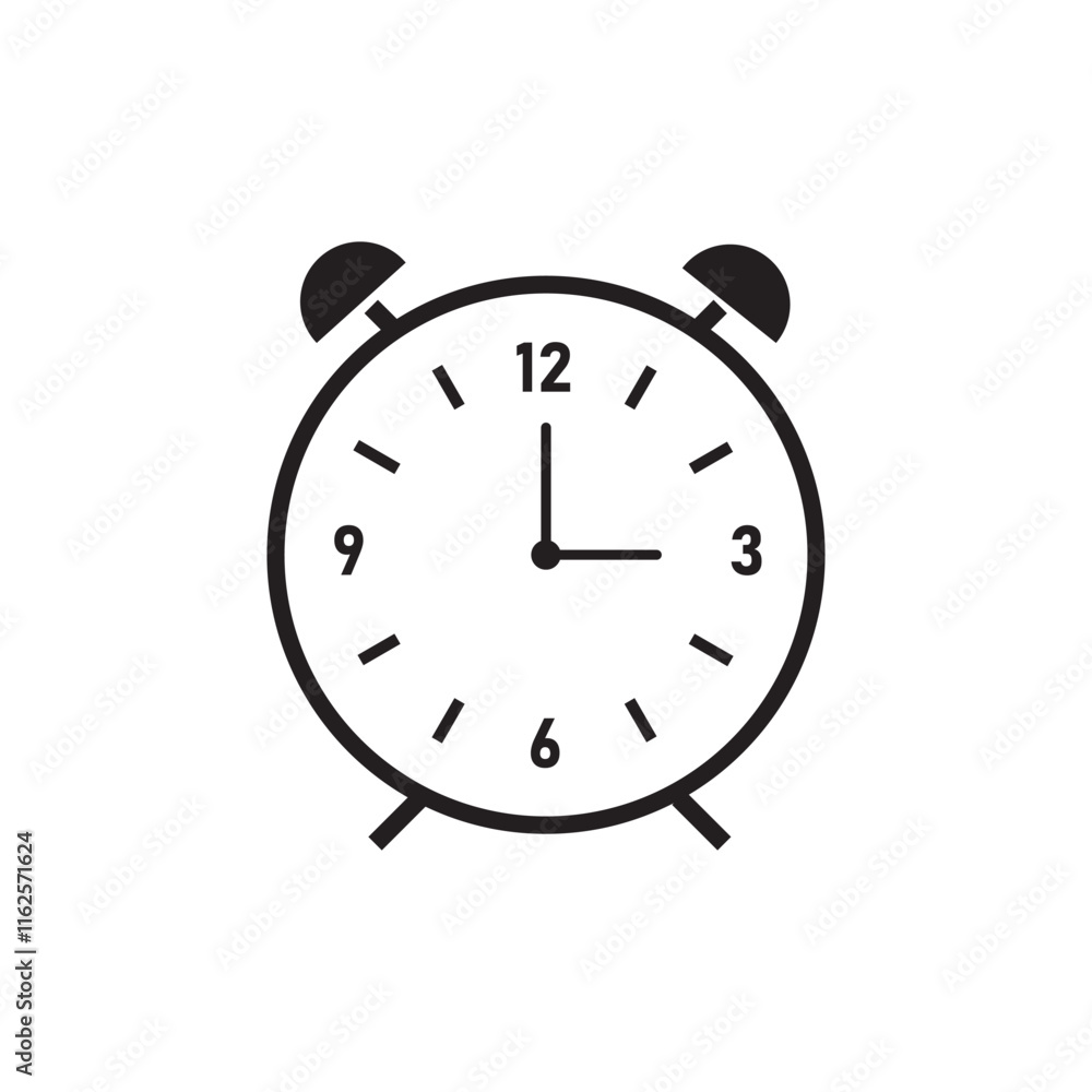 Aufkleber clock icon. vector illustration of clock, time, count, timer. vector clock in various styles.