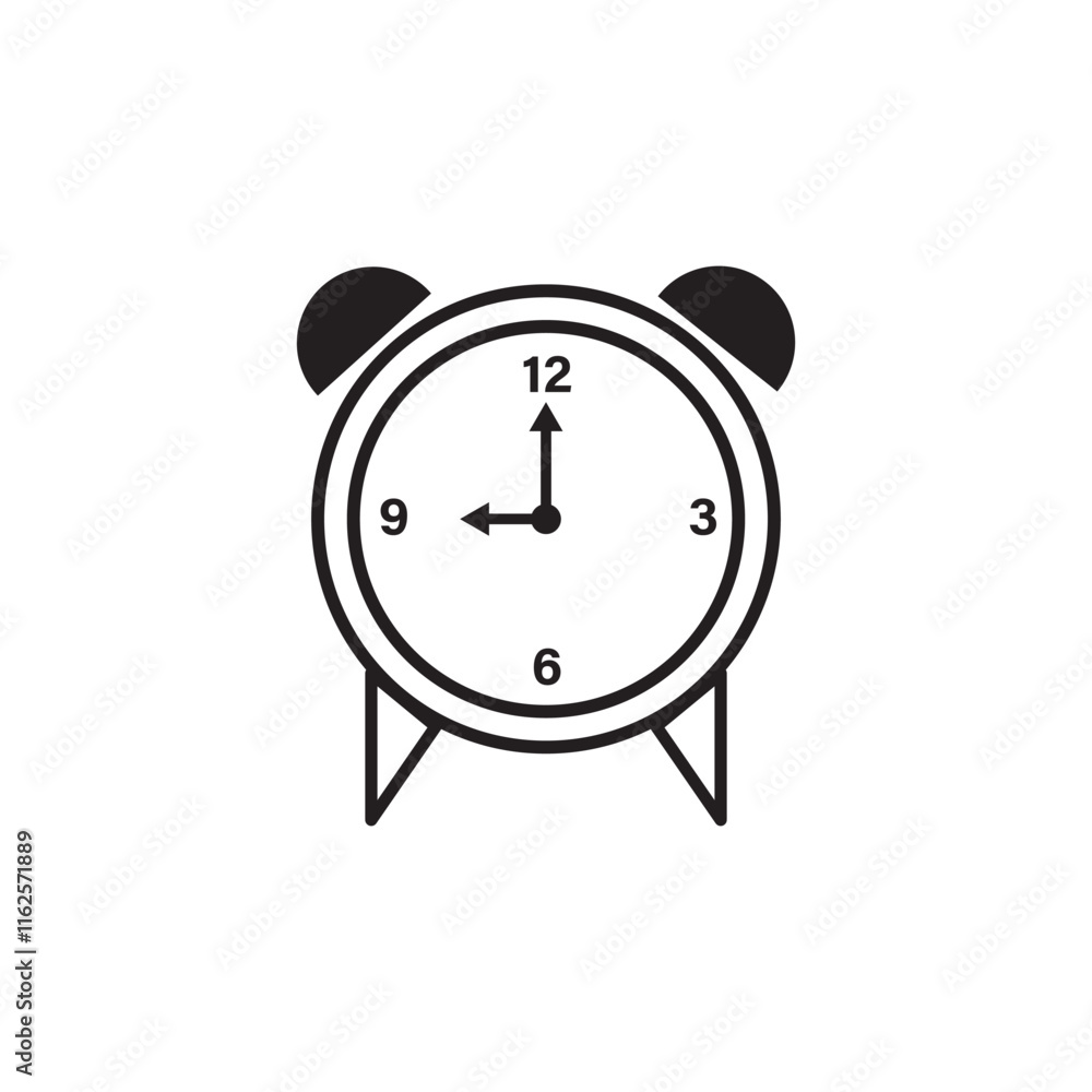 Poster clock icon. vector illustration of clock, time, count, timer. vector clock in various styles.