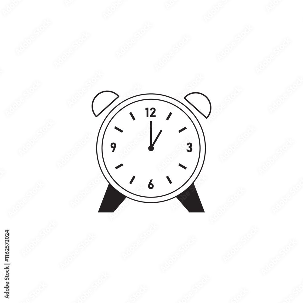 Poster clock icon. vector illustration of clock, time, count, timer. vector clock in various styles.