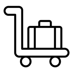 Vector Design Luggage Cart Icon Style
