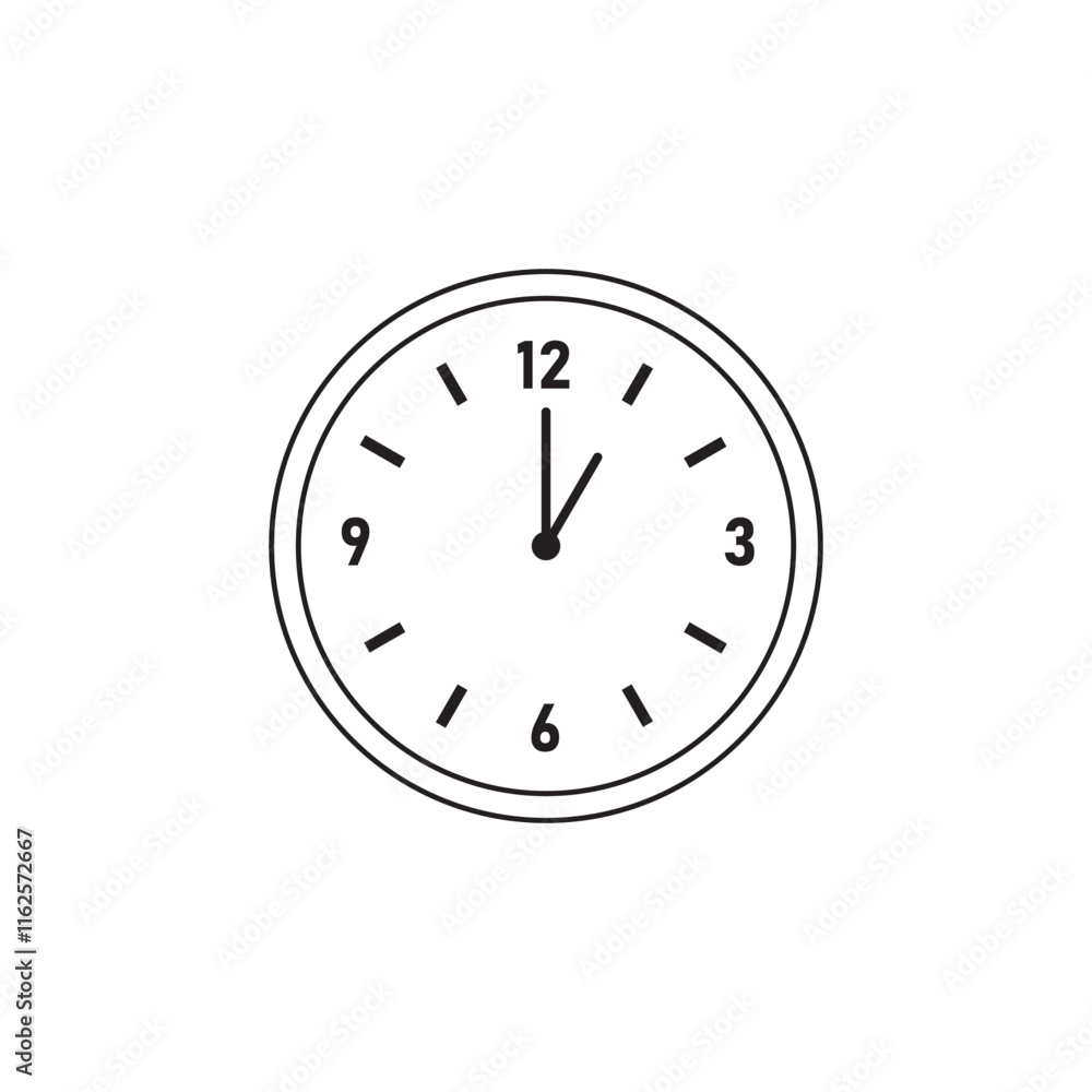 Poster time and clock icon vector