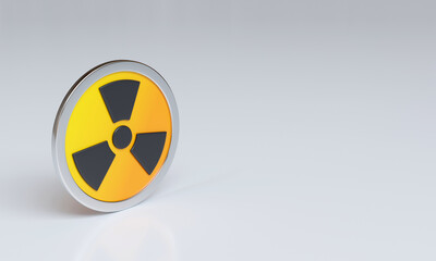 3D Rendering of radiation model. Radon action concept.