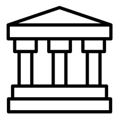 Vector Design Greek Temple Icon Style