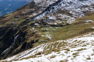 Beautiful winter landscapes in the Swiss Alps - Grindelwald.