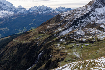 Alpine landscape in Switzerland.