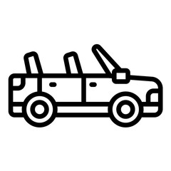 Vector Design Convertible Car Icon Style