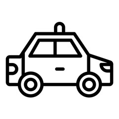Vector Design Police Car Icon Style