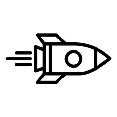 Vector Design Rocket Icon Style
