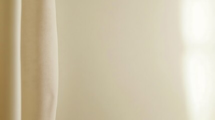 Beige Curtain and Wall Minimalist Background