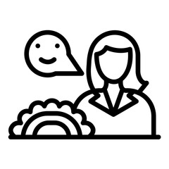 Vector Design Food Vendor Female Icon Style