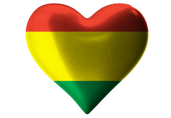 Heart shaped background with flag of Bolivia