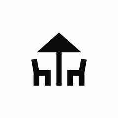 outdoor cafe icon sign vector