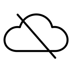 Vector Design Cloud Inaccessible Icon Style