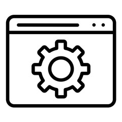 Vector Design Browser Setting Icon Style