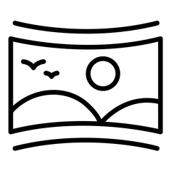 Vector Design Panoramic Icon Style