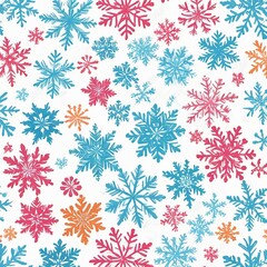 seamless pattern with snowflakes