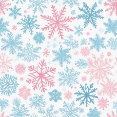 seamless pattern with snowflakes