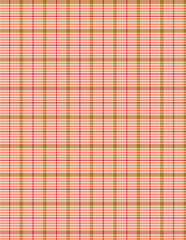 Plaid fabric pattern, blue, brown, cream, seamless for textiles, and for designing clothes, skirts or decorative fabrics. Vector illustration.
