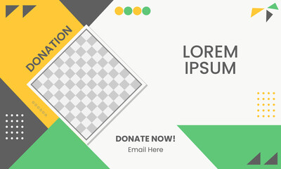 Minimalist Donation Banner Design Template