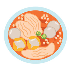 Baso Aci Cuanki Meat Balls Soup or Baso Cuanki