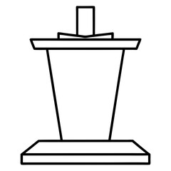 Obraz premium Abstract Podium Line Art Design