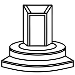 Abstract Podium Line Art Design