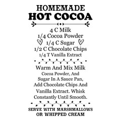 Homemade Hot Cocoa T shirt Design