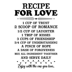 Recipe For Love 1 Cup Of Trust