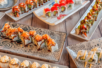 Philadelphia Roll: Similar to the California roll, but with the addition of cream cheese