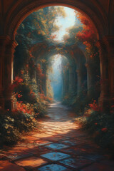 Naklejka premium Enchanted Autumn Archway