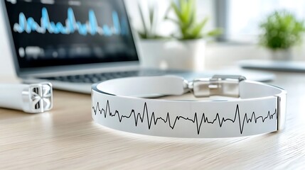 Modern Health Tracker Bracelet with Heart Rate Monitor