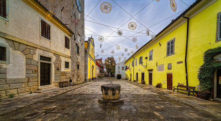 street in the old town,  Motovun, Istria, Croatia, Europe, October 2024