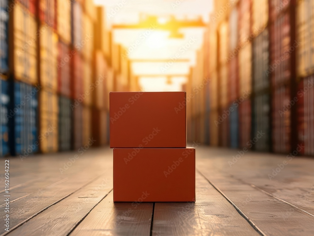 Poster supply chain management concept. supply chain optimization techniques, such as forecasting, route pl