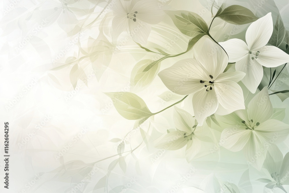 Poster elegant spring abstract background with soft pastel gradients and delicate floral patterns