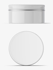 Cosmetic and food jar mockup