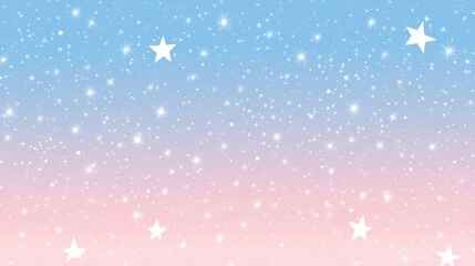 Fototapeta premium Pastel Sky Filled With Sparkling Stars And Dots