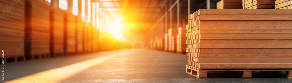 Poster supply chain management concept. warehouse distribution system, demonstrating supply flow control fr
