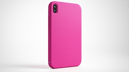 Vibrant Pink Smartphone Mockup Back View