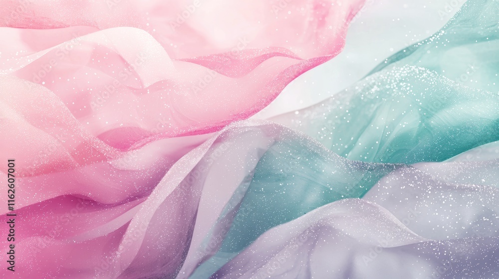 Poster fresh spring background with abstract flowing shapes for seasonal design and advertising
