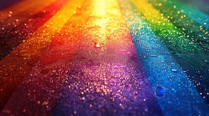 A vibrant Pride Month background featuring a rainbow gradient border with bold colors and a clean central space for text or design 