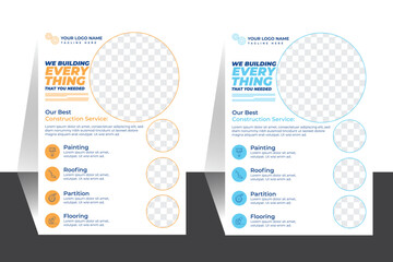Construction flyers Template design.