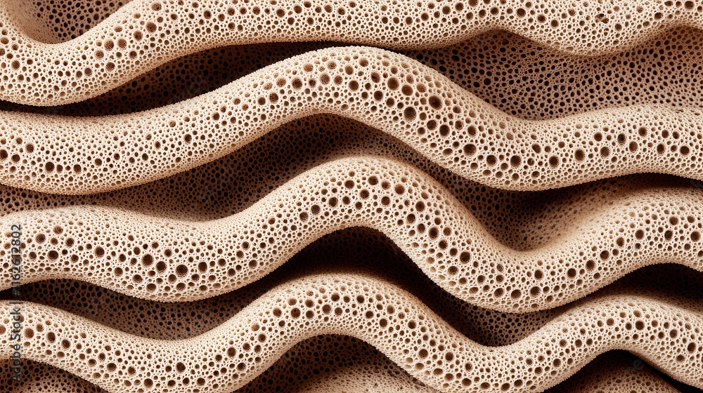 Poster abstract close-up of wave-shaped foam texture for backgrounds